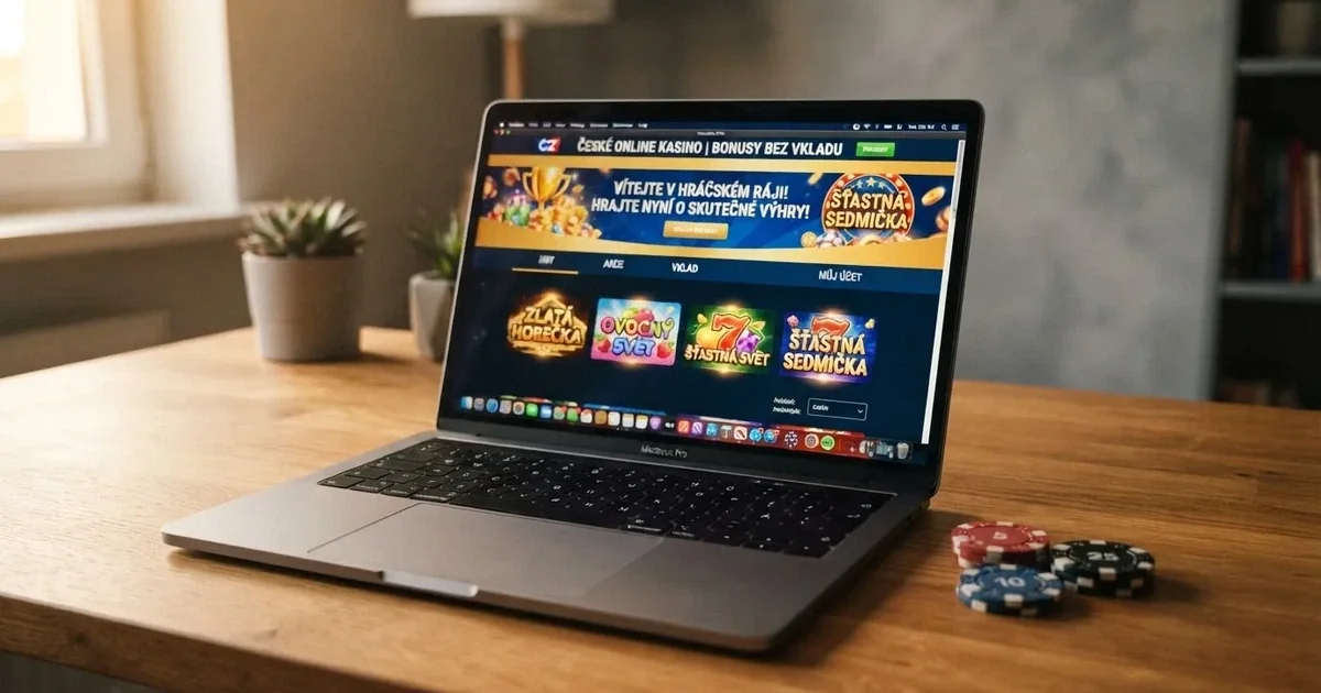 Srovnávací tabulka deseti českých online casin s uvítacím bonusem bez vkladu na obrazovce počítače