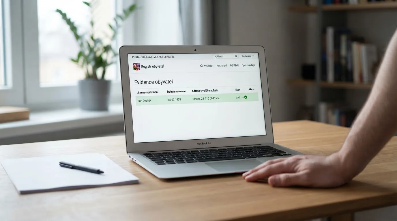 Obrazovka s veřejným registrem Ministerstva financí ČR a výpisem licencovaného online casina